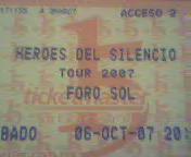 Heroes del silencio, foro sol